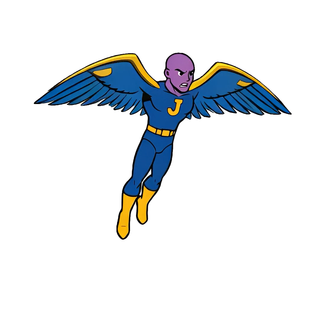 Crazy Jumper hero character flying with wings extended